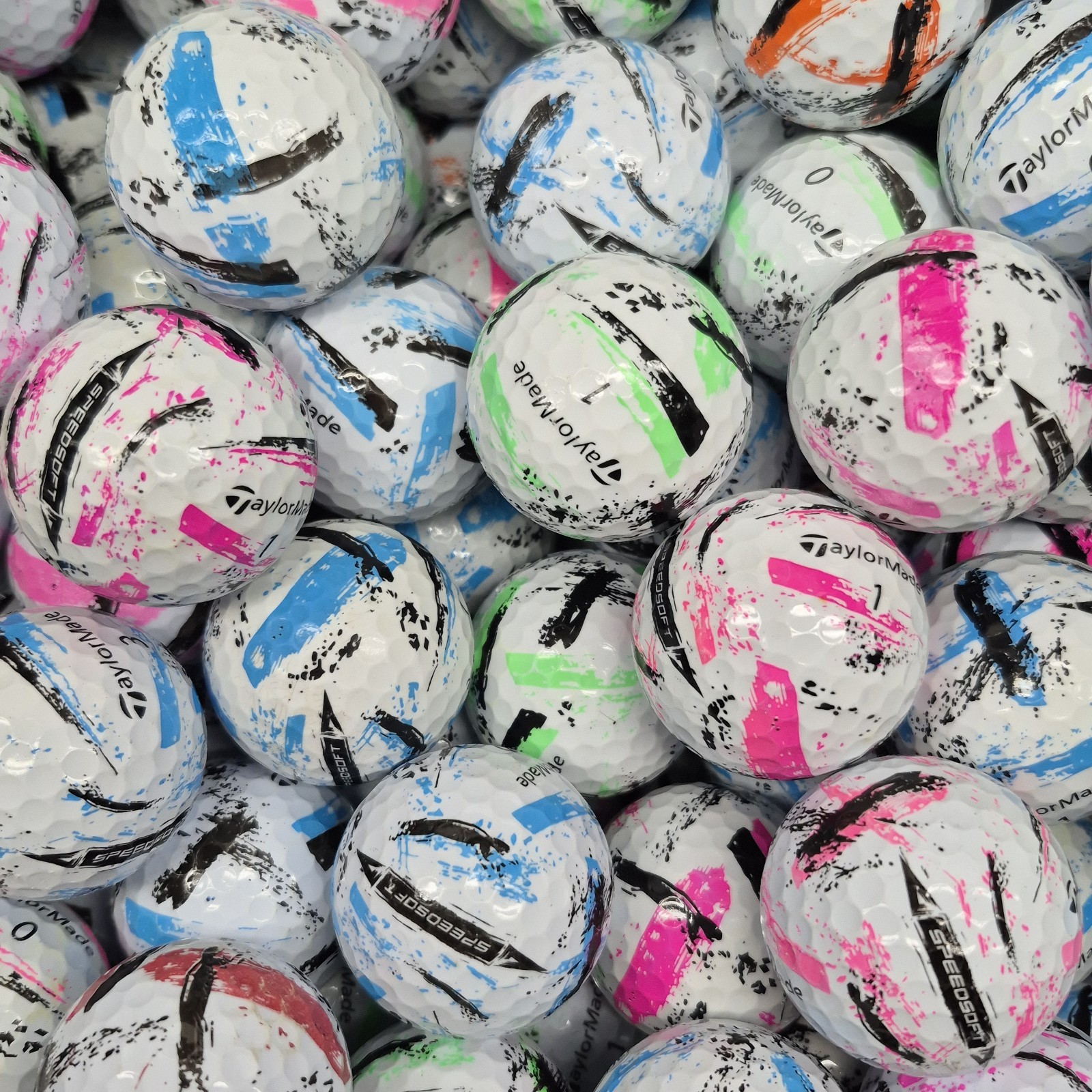 36 Taylormade Speedsoft Ink Color Mix Golf Balls - 3A Value Grade AAA