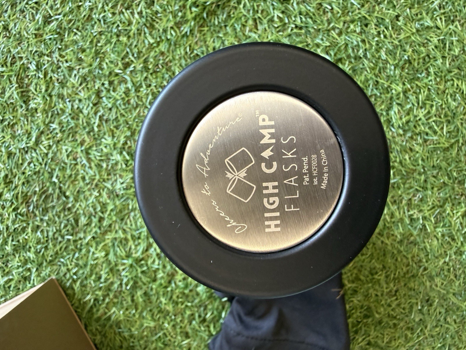 High Camp Firelight Flask 375 Onyx | All-In-One 2-Piece Bar Set | Stainless