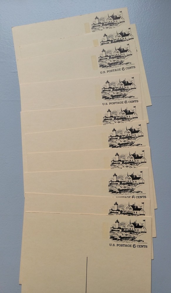 US Scott UX63 Post Card. 6 Cents. Gloucester.