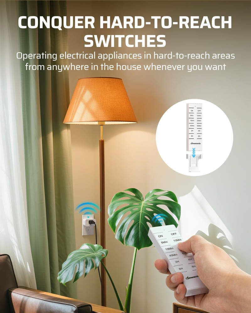 DEWENWILS Wireless Remote Control Outlet with Timer, Indoor Remote Timer Outlet