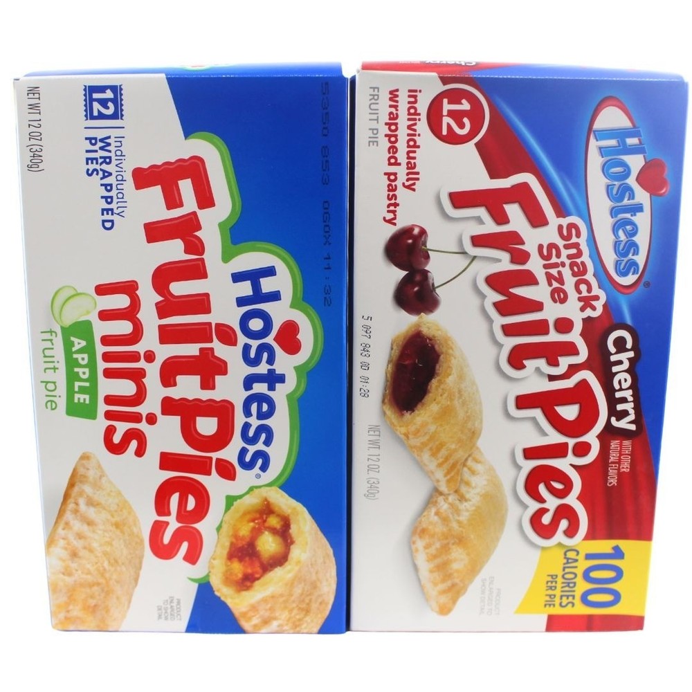 Hostess Minis Snack Size Cherry & Apple Individually Wrapped 12 Pack 100...