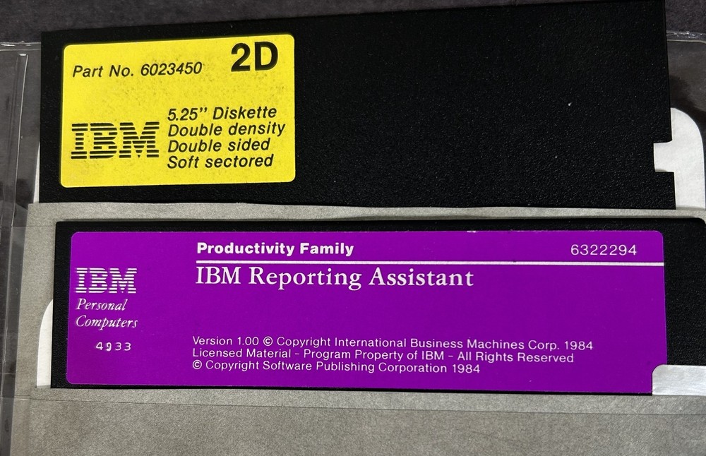 IBM Reporting Assistant Vrs 1.0 Manual & Software