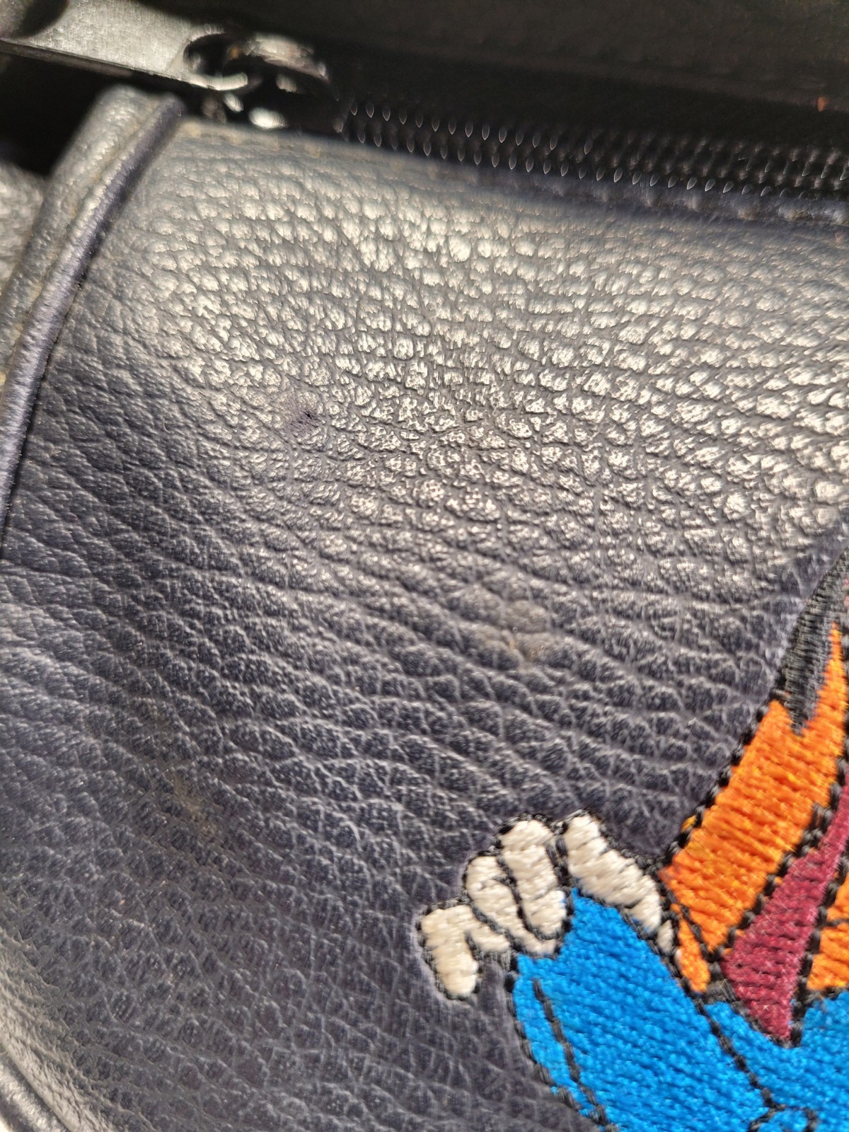 vintage faux leather Disney fanny pack or crossbody belt bag embroidered Goofy