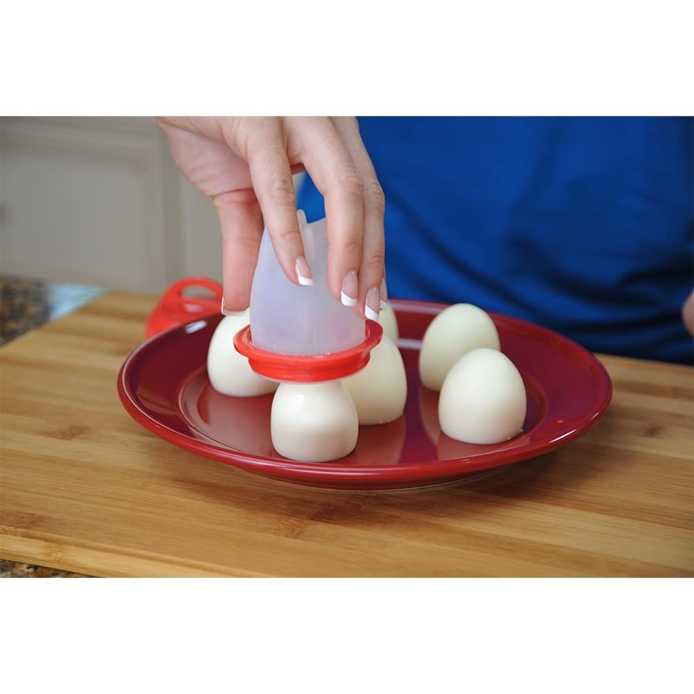 Egglettes Egg Cooker - Hard Boiled Eggs without the Shell, 4 4 Pack, Clear