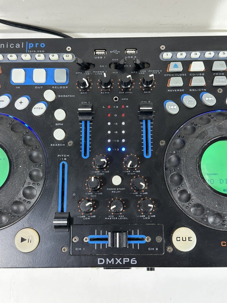 Technical Pro DMXP6 Double CD Mixer with USB, Scratch and BPM ~ Partially Works
