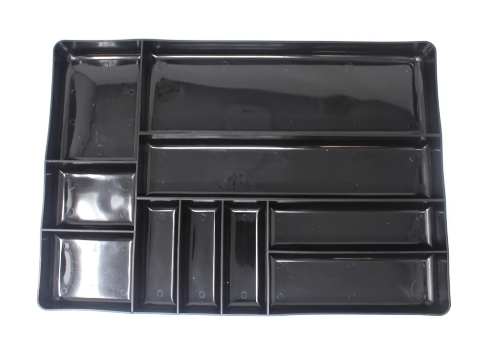 JSP Manufacturing Black Stackable Lightweight 10 Compartment Organizer Tray