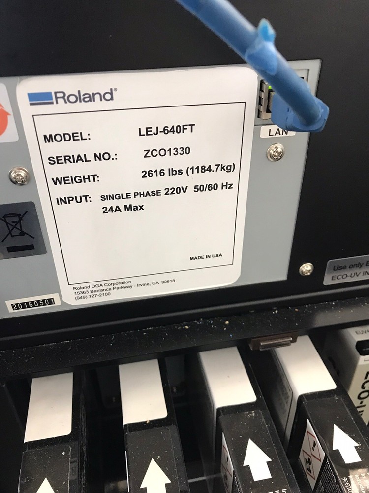 Roland LEJ-640FT UV Flatbed Printer (USED)