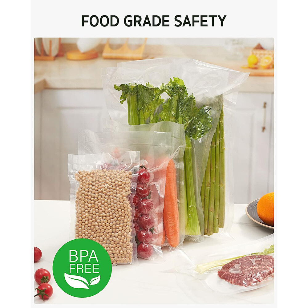 8"x12" 6"x10" Vacuum Sealer Bags Food Saver Sealing Machine Kitchen Storage Bag