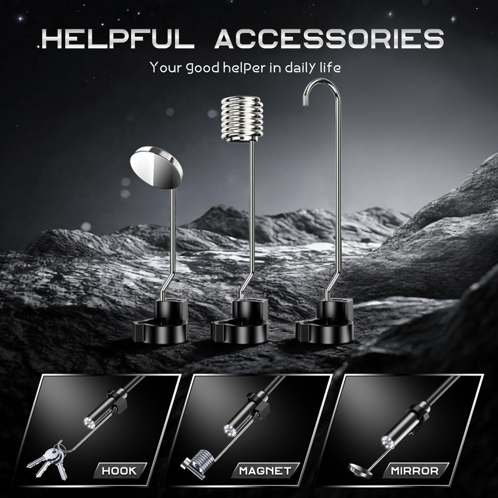 Borescope Camera with Light, 4.3" IPS 1080P HD Handheld Endoscope, 8 Adjustab...