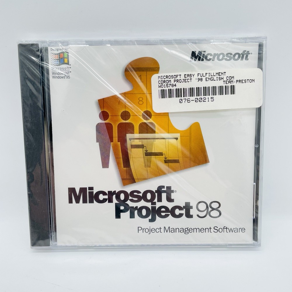 Microsoft Project 98 Project Management Software w/ Key NEW SEALED, Fast Ship