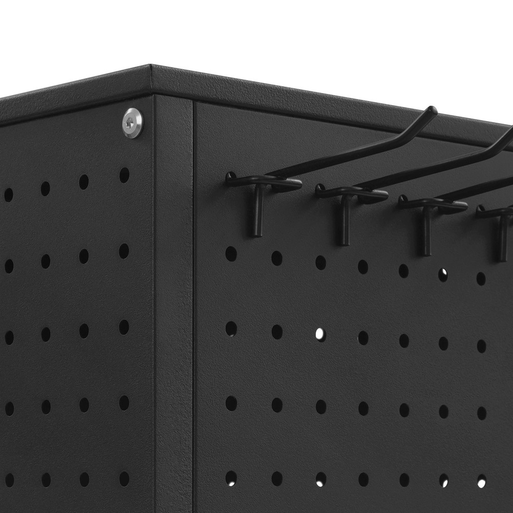 Pegboard Rotating Display Stand, 4 Sided Spinning Peg Board Display, Peg Board