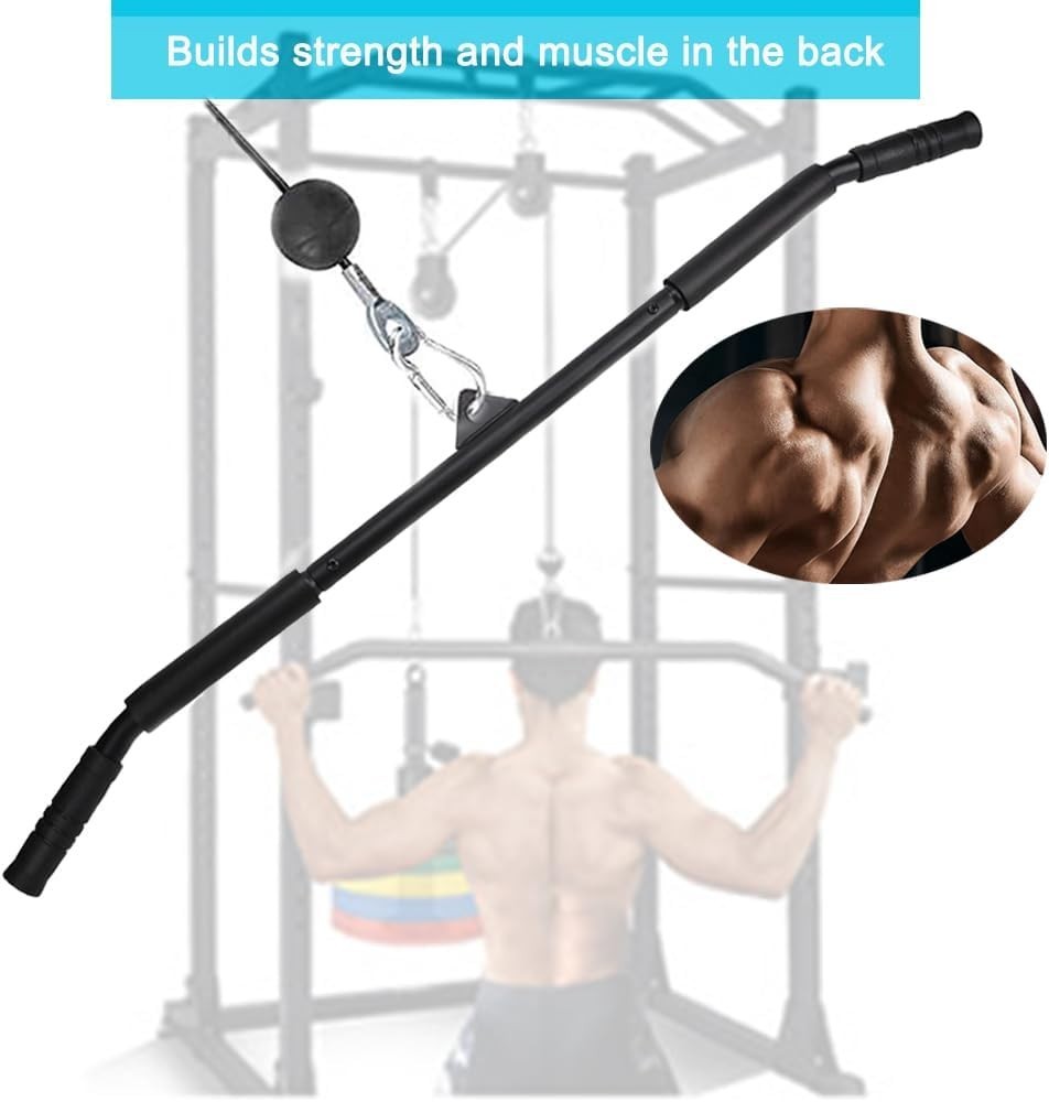 39.7" LAT Pulldown Bar Attachment for Gym Strength Workout Body Training