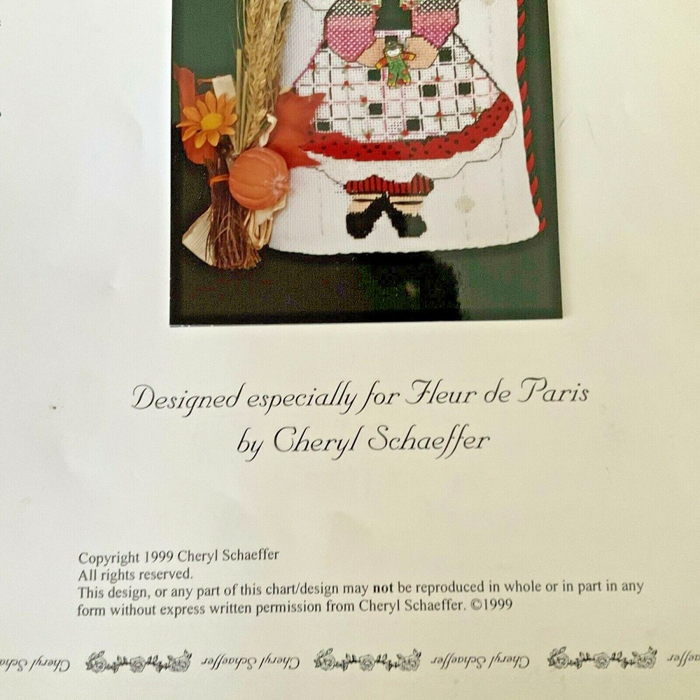 Needlepoint Chart Instruction Booklet Cheryl Schaeffer Autumn Witch 18 Count