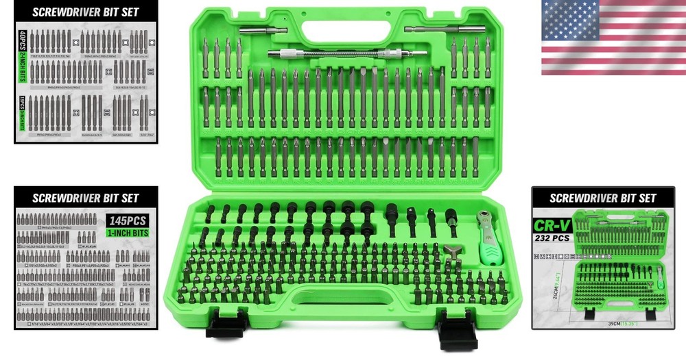232-Piece Professional Screwdriver Bit Set with Quick Release & Security Bits