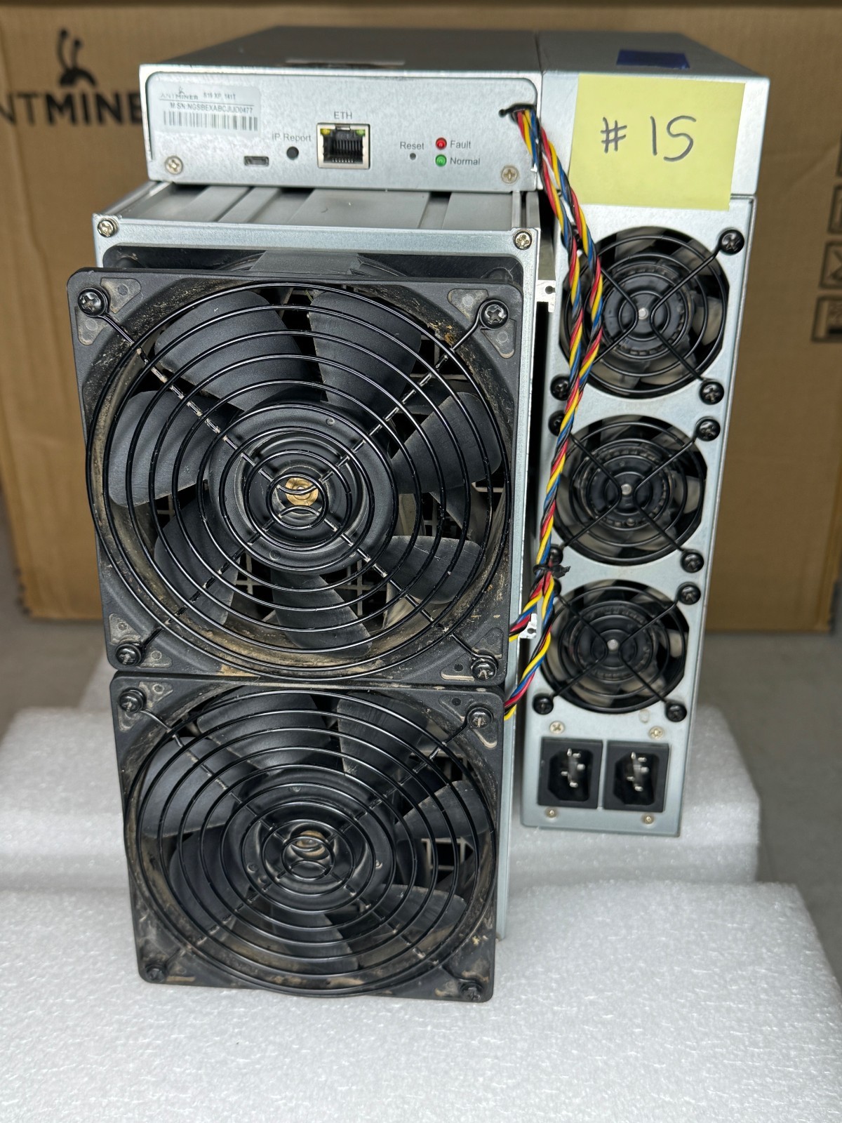 Bitmain Antminer S19 XP 141TH ASIC MINER FOR PARTS OR REPAIR - CB/PSU/FANS GOOD!