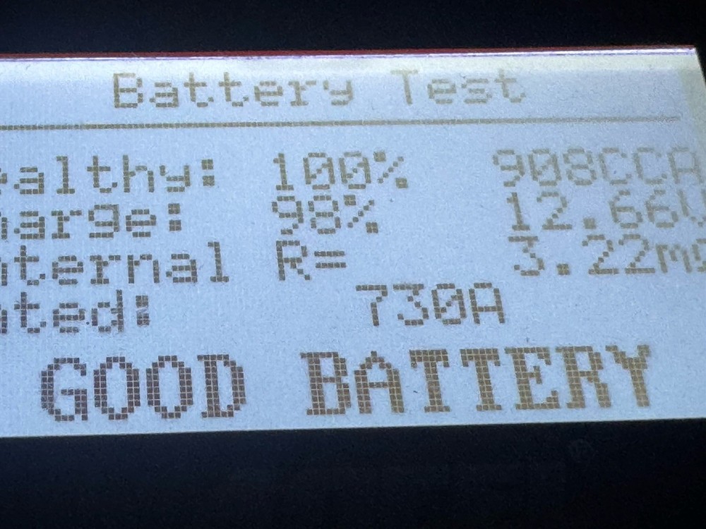 Interstate MTP-H6 Battery . 730 CCAs 8/25 Sticker