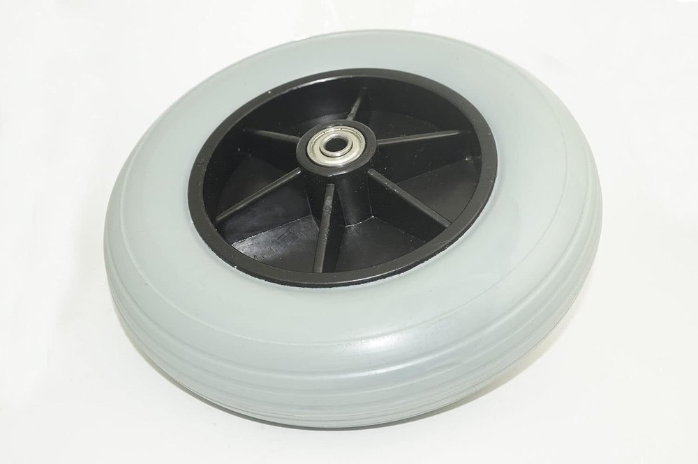 8" x 2" (200x50) Caster Solid Rubber Front Rear 1 Count (Pack of 1), Grey