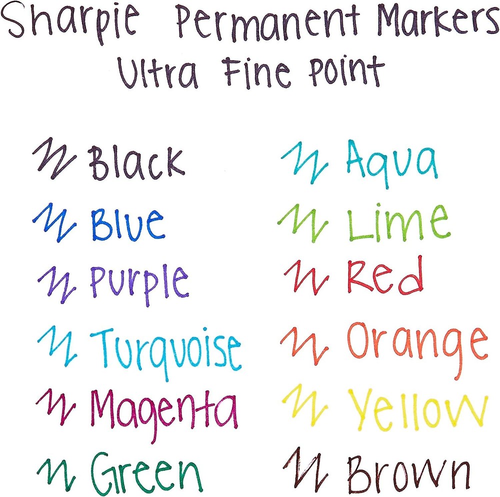 SHARPIE Retractable Permanent Markers, Ultra Fine Point, Black, 2 Count