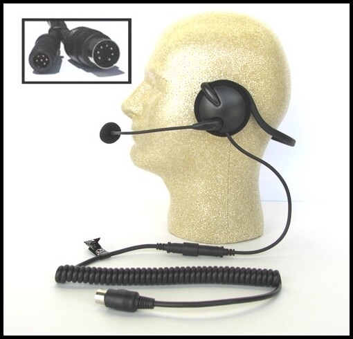 IMC MOTORCOM HS-H140P - 7 PIN HARLEY TYPE HELMETLESS/SKULL-CAP STYLE HEADSET