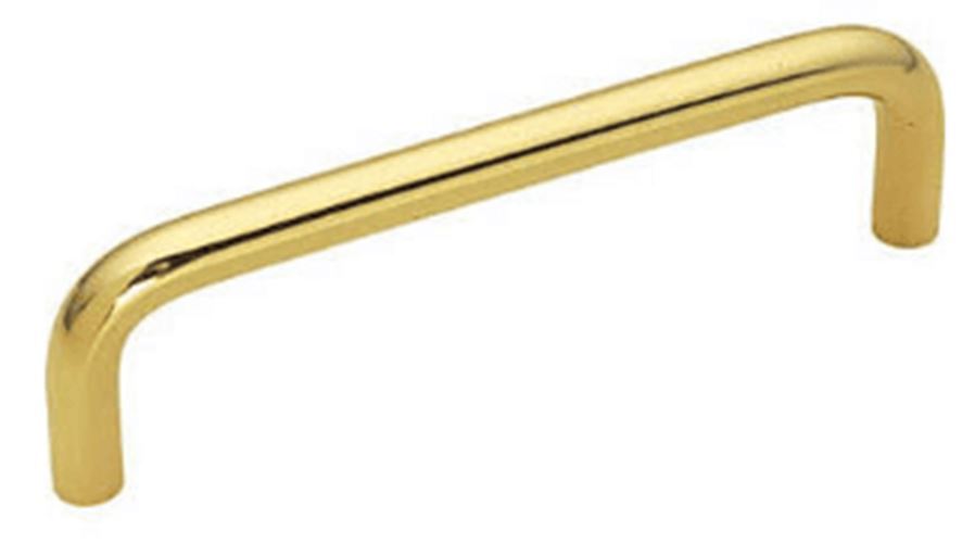 4" Wire Pull Polished Solid Brass