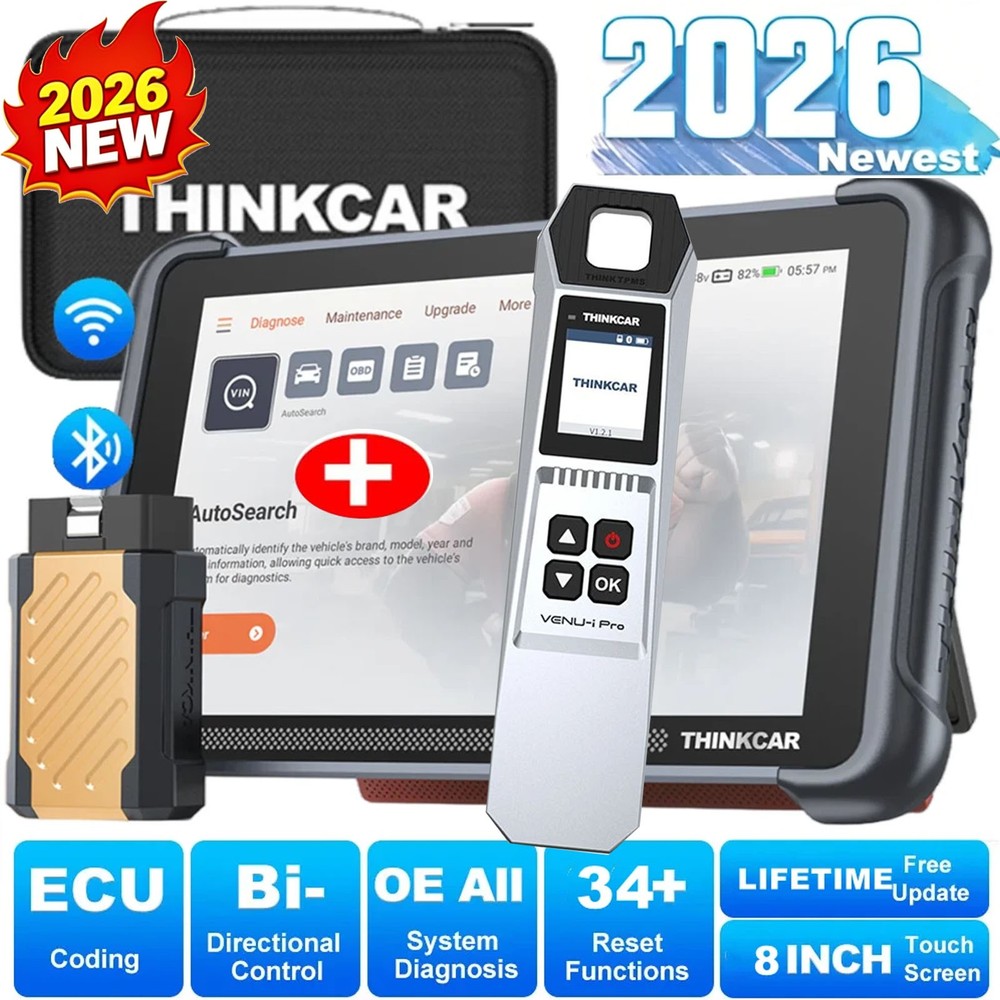 ThinkScan 689BT&TPMS Tool Bidirectional Auto Diagnostic E.CU Coding OBD2 Scanner