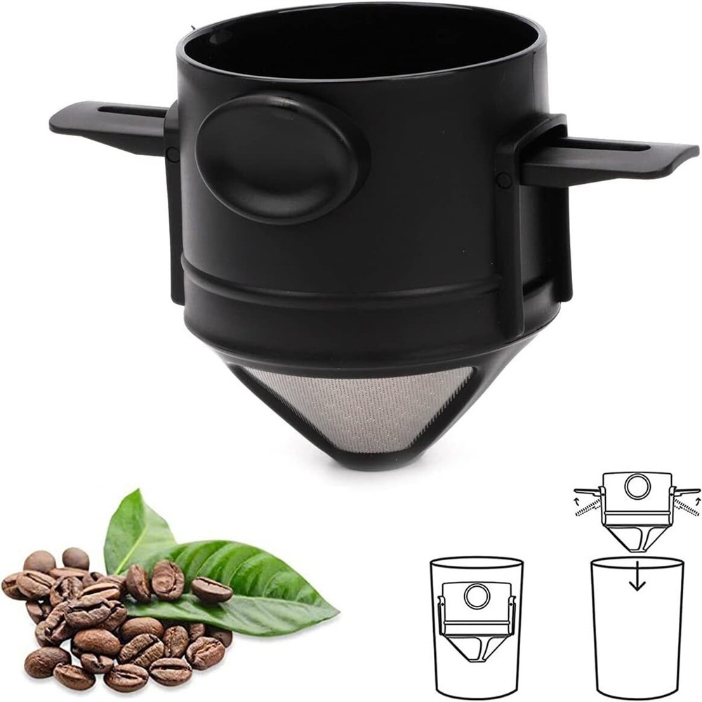 Portable Foldable Coffee Filter Reusable Coffee Funnel Paperless Accessory