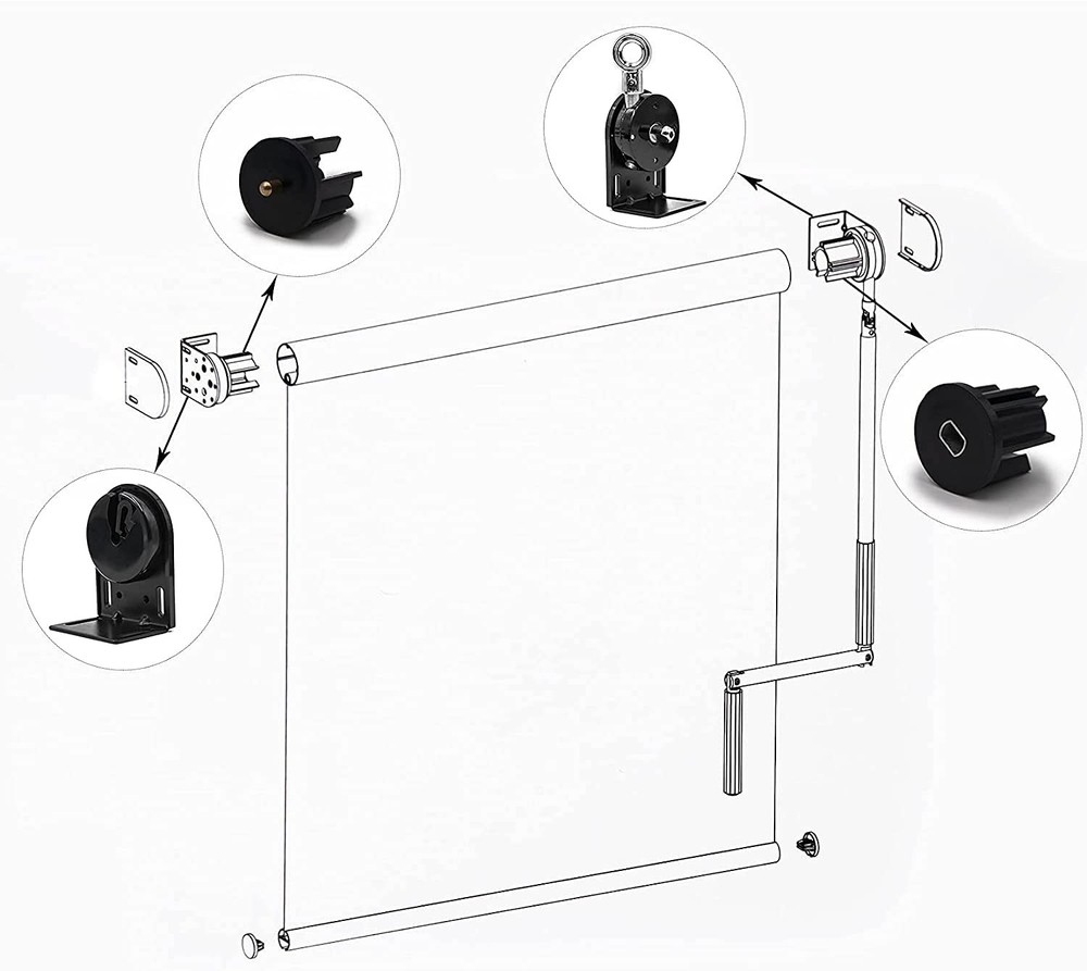 Universal Replacement, mounting Bracket for Indoor/Outdoor Sun Blinds, Roller...