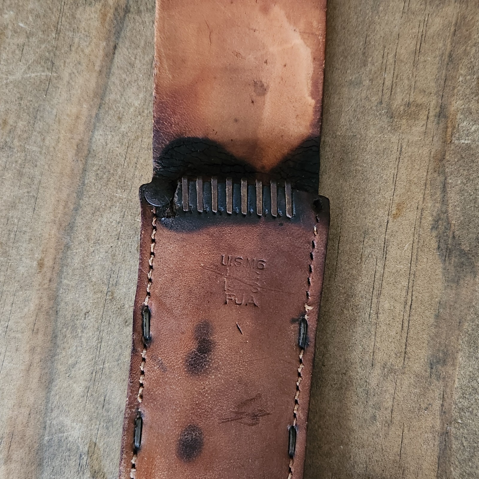 Vtg U.S. M3 Case 1943 Fighting Knife w/ U.S. M6 1943 L&C Leather Sheath FJA