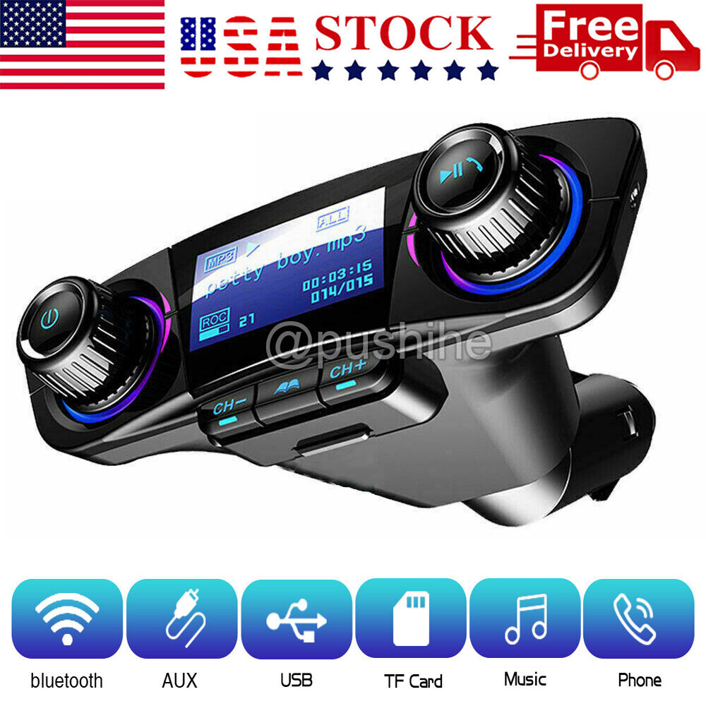 Bluetooth Car FM Transmitter MP3 Player Radio Adapter Kit USB Charger Hands free