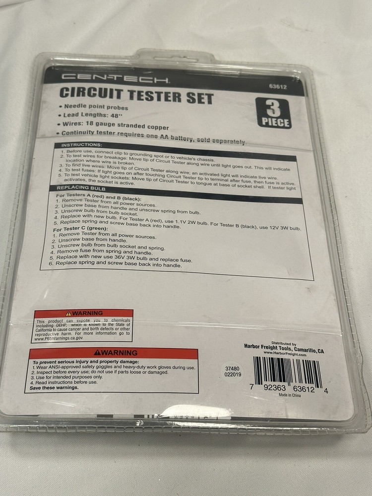 centech circuit tester set 3 pack