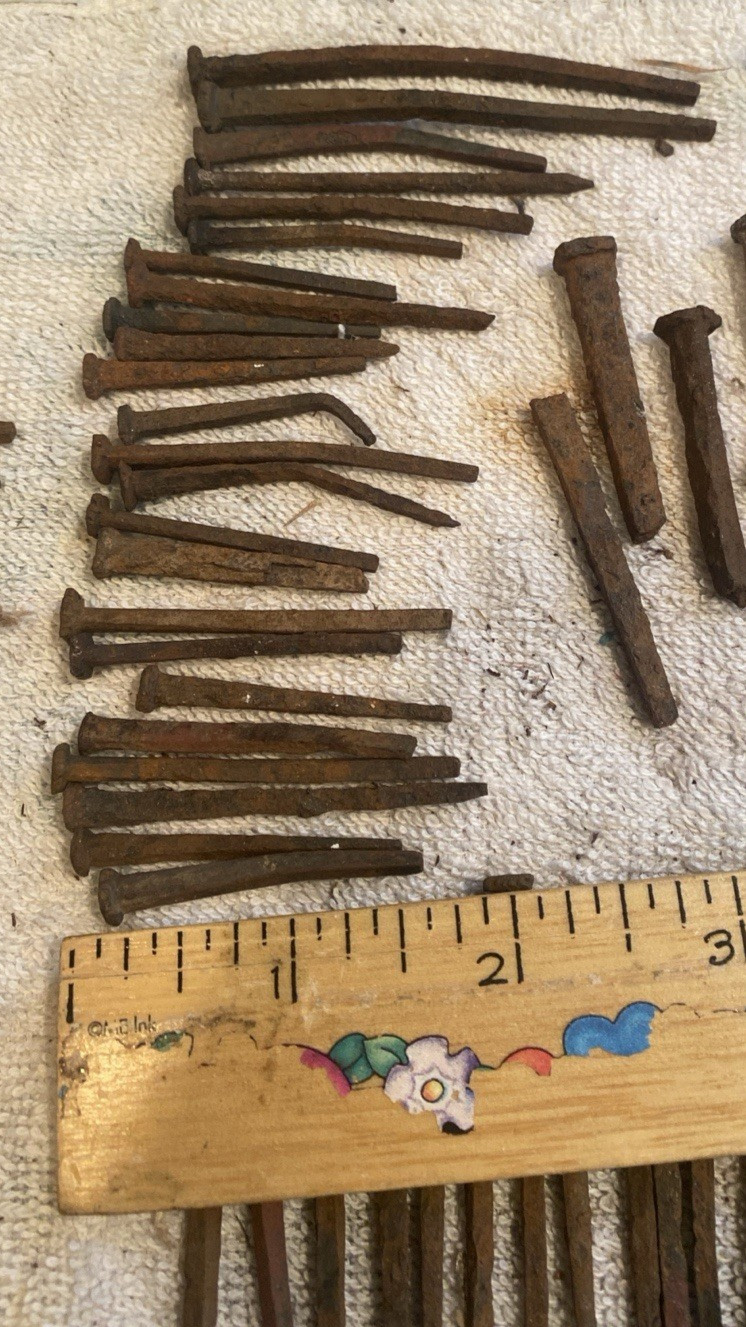 Antique Vtg Square Nails Lot 1 1/2” To 3” Almost 4#