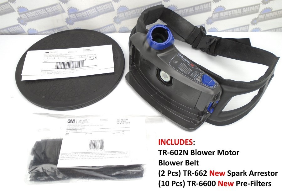 3M - TR-602N - Versaflo PAPR BLOWER MOTOR - Belt, Pre-Filters, Spark Arrestors