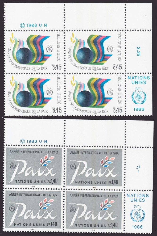 United Nations Geneva Scott 148-149 Mint never hinged.