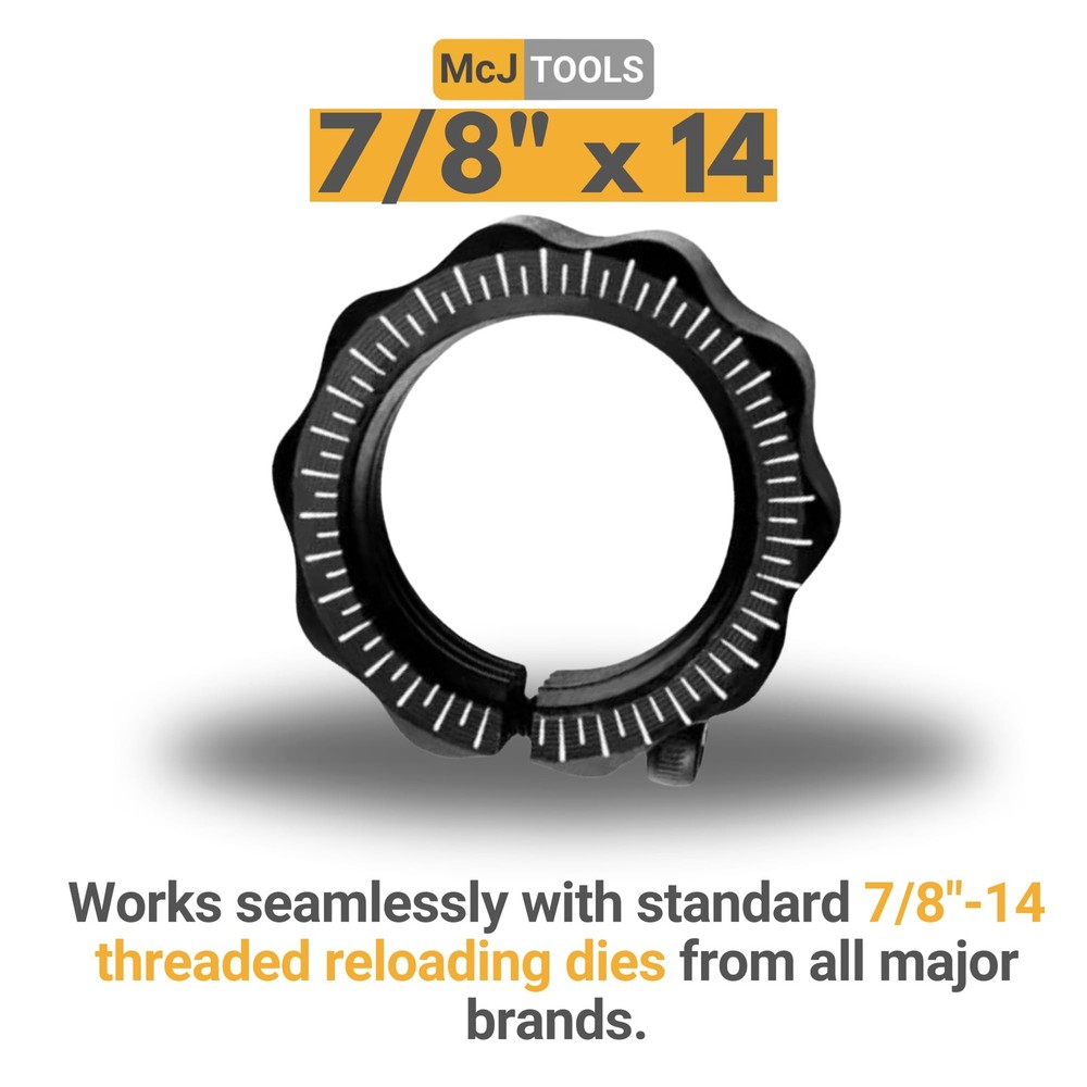 McJ Tools Reloading Die Lock Rings 2nd Gen 6pack