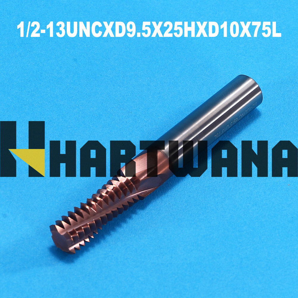 13UN-1/2 Thread Mill Solid Carbide Titanium Coating Helical Flute Thread Mill