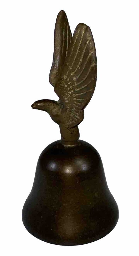 Vintage 5" Eagle Handled Brass School Bell