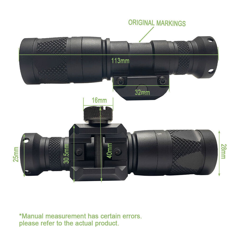 for M300V Flashlight Mini Rifle Light Constant Momentary Strobe Light, No IR