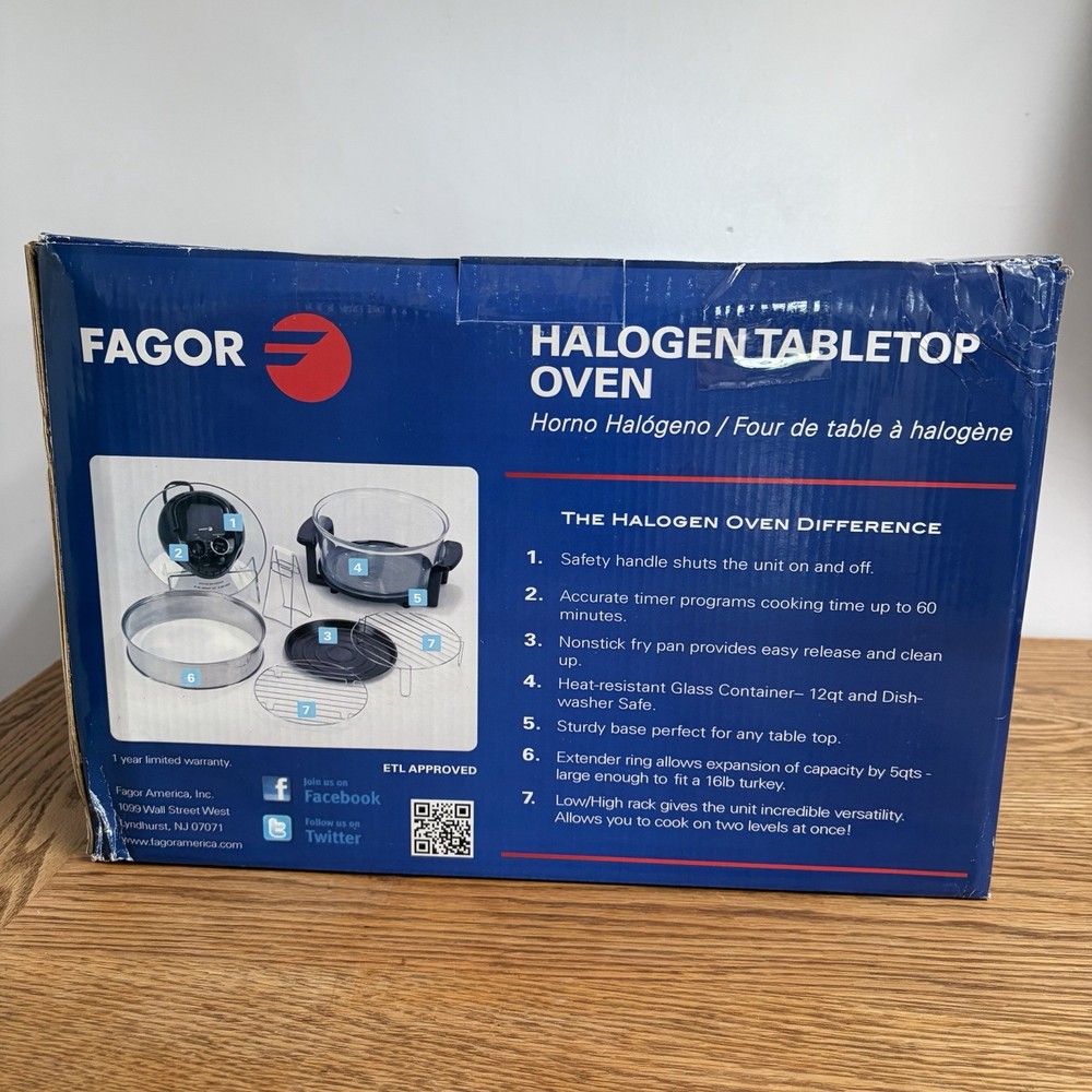 FAGOR HALOGEN TABLETOP OVEN