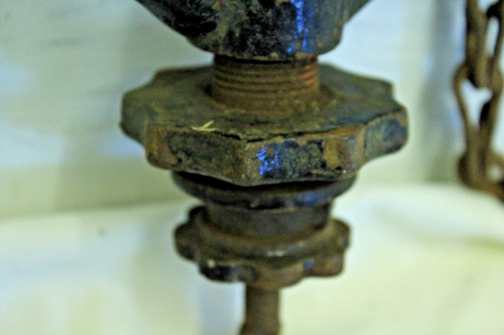 Antique chain drill missing drill head 8.5" long