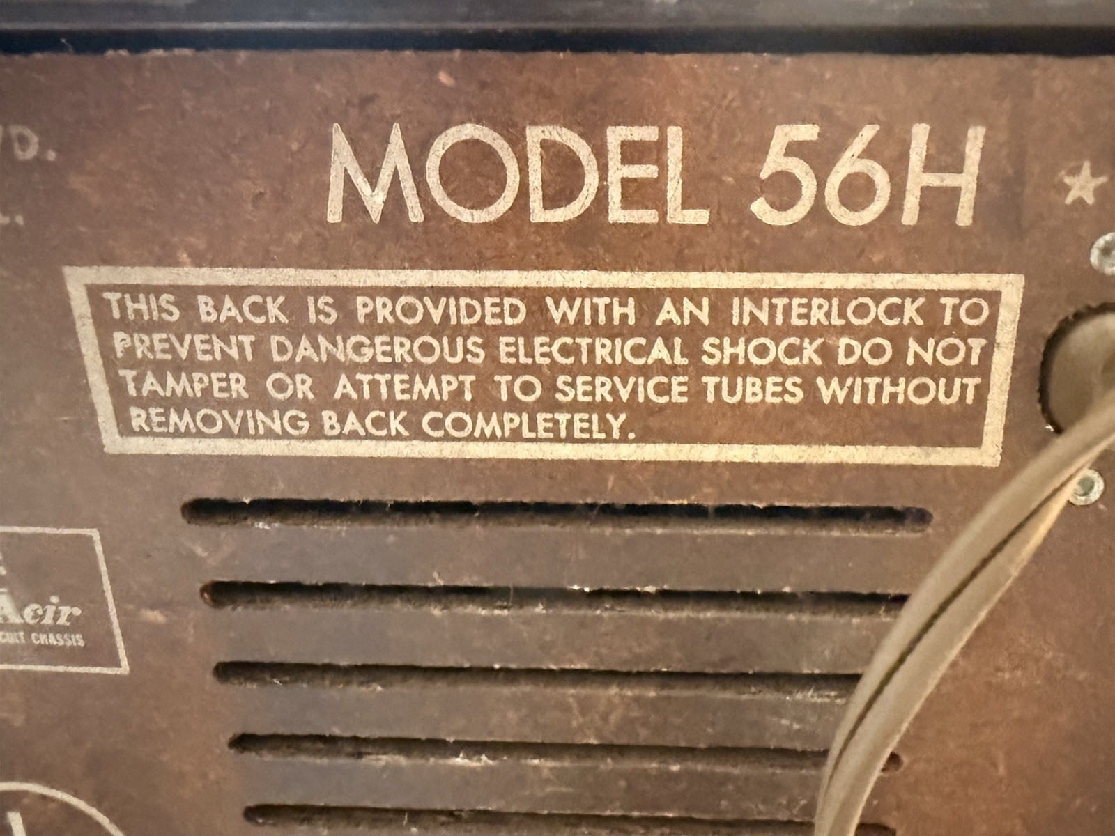 Vintage 1955 Motorola Tube Radio Model 56H MCM Atomic Era See Video USA Model