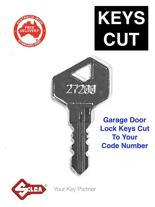 Garage Roller Door Keys Cut To Code Number-Replacement Steel Line & Rollmasta
