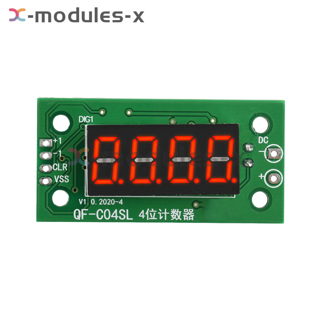 0.36" 4-Bit Digital Counter Module DC 4V-25V Low-Level Switching Counter Module