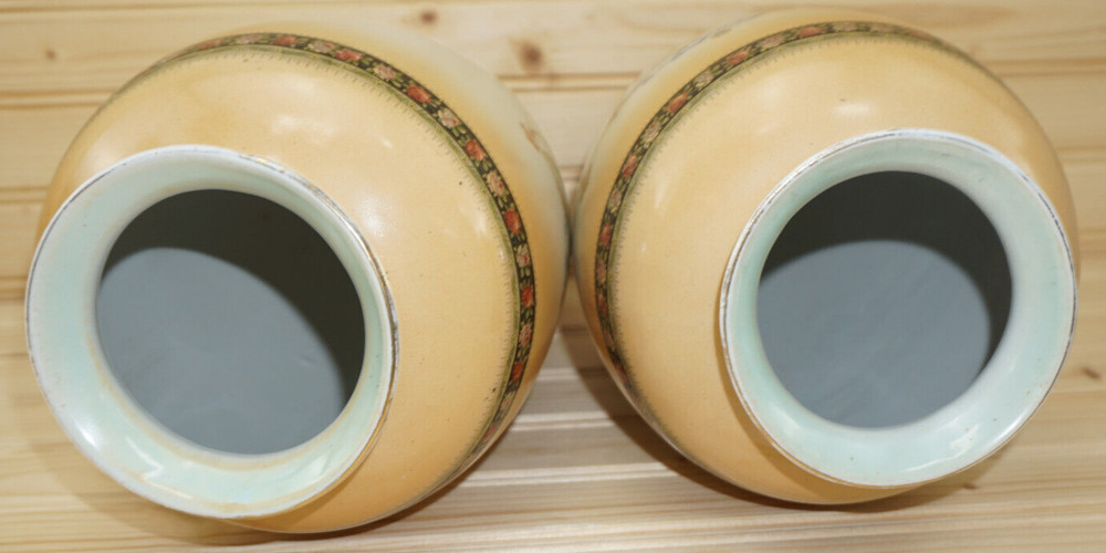 Roses Vases (2) 10 3/4" Tall (B23)