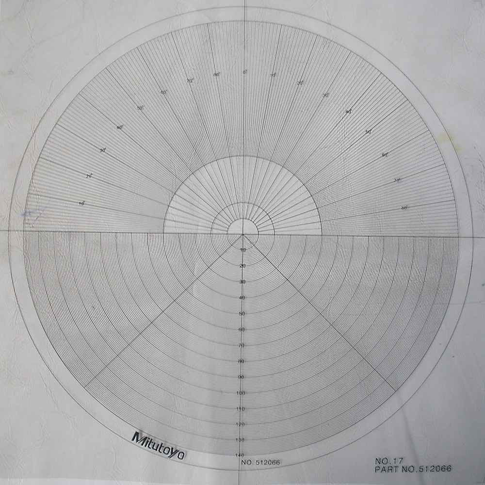 Optical Comparator Chart for Profile Projector Overlay Chart for 512066