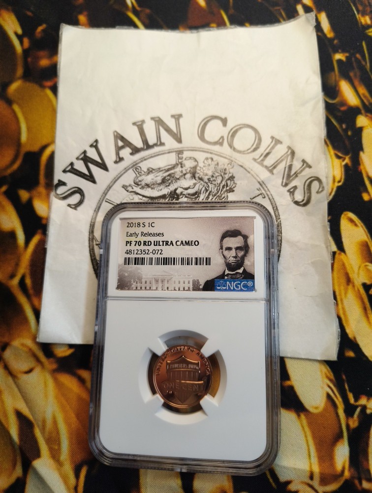 2018-S 1 C Lincoln Cent Early Release REVERSE PROOF  PF 70 E10-126