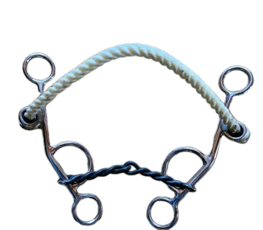 Western Rope Nose Combo Twisted Wire Gag Snaffle