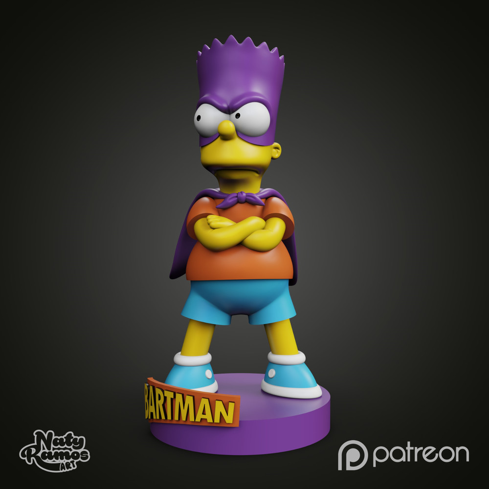 UNPAINTED The Simpsons Bart Bartman 3D Printed Model Kit NR