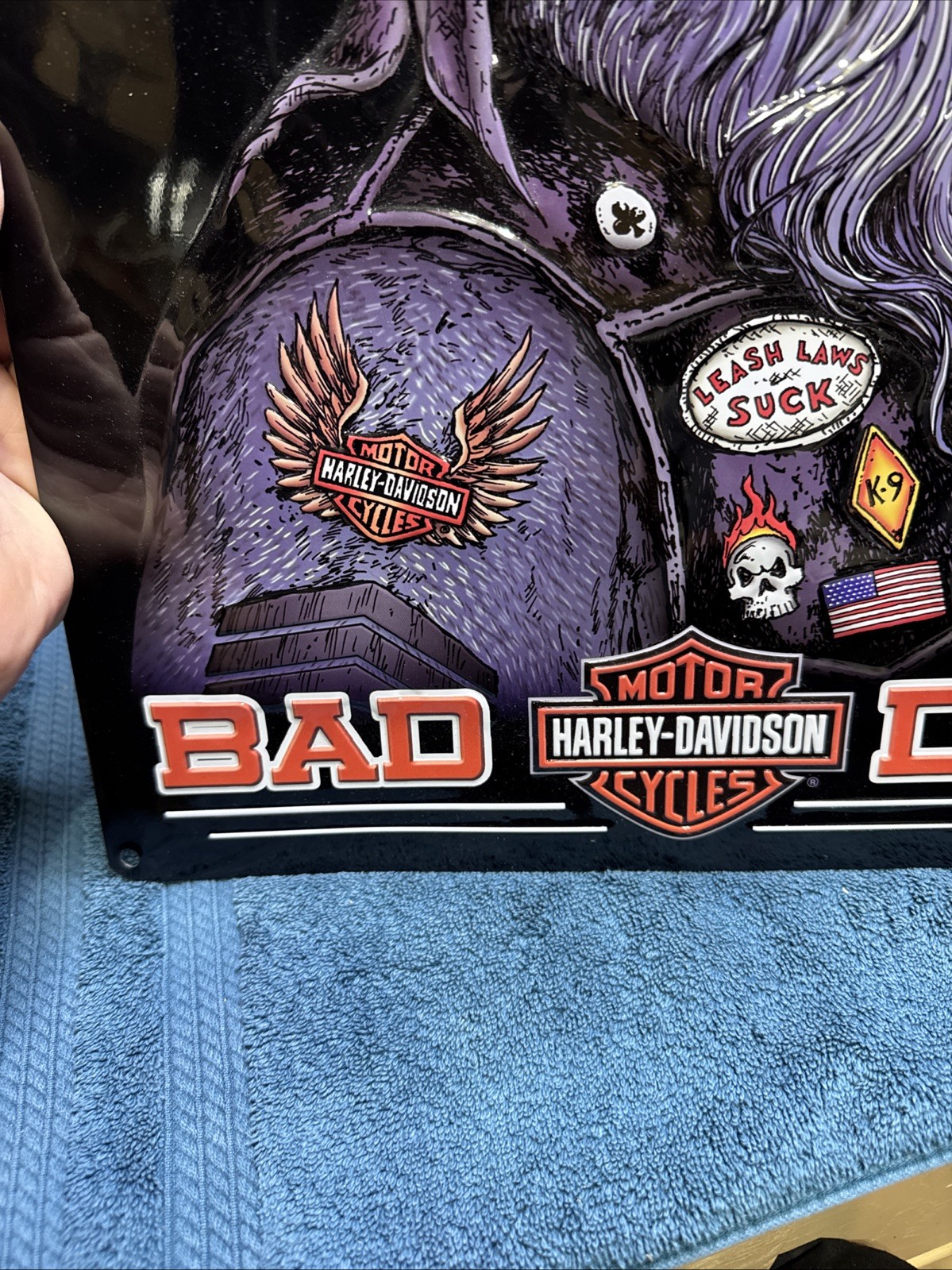 HARLEY DAVIDSON ANDE ROONEY BAD DOG METAL SIGN MANCAVE/GARAGE GREAT GIFT