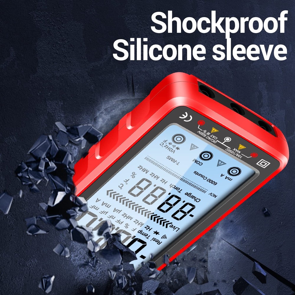 Digital Multimeter Tester Autoranging Trms 6000 Counts Voltmeter Smart Rechargea