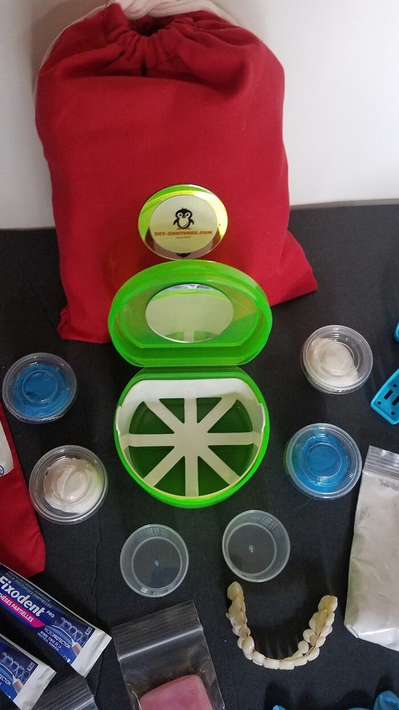 DIY DENTURE KIT Custom Homemade Dentures Temporary Teeth Tooth * FULL /PARTIAL*